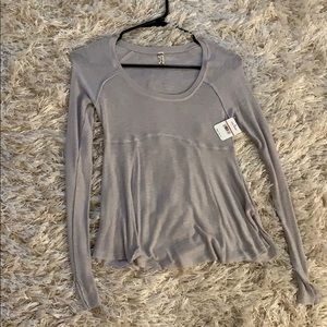 Gray long sleeve free people top